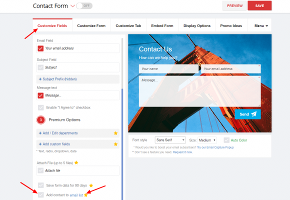 Does my contact form integrate with Mailchimp? - Zotabox