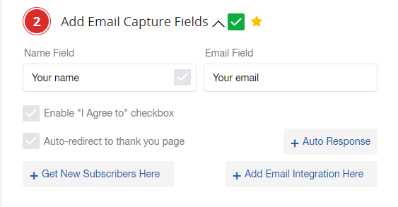 Mailchimp Contact Form Settings